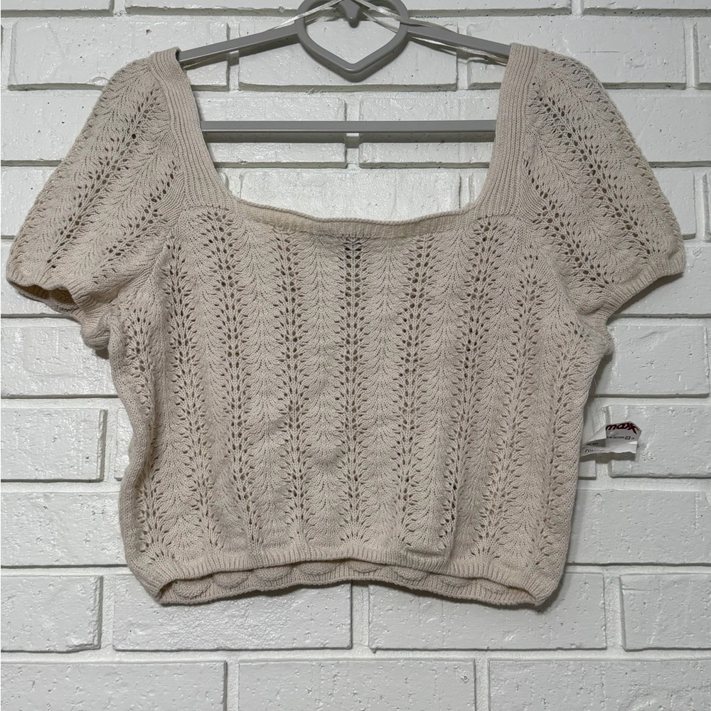 Freshman 1996 Cream Knit Matching Set Top Skirt NWT Size L